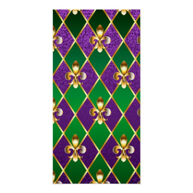 Póster Jewelry Background Mardi Gras (Frente)