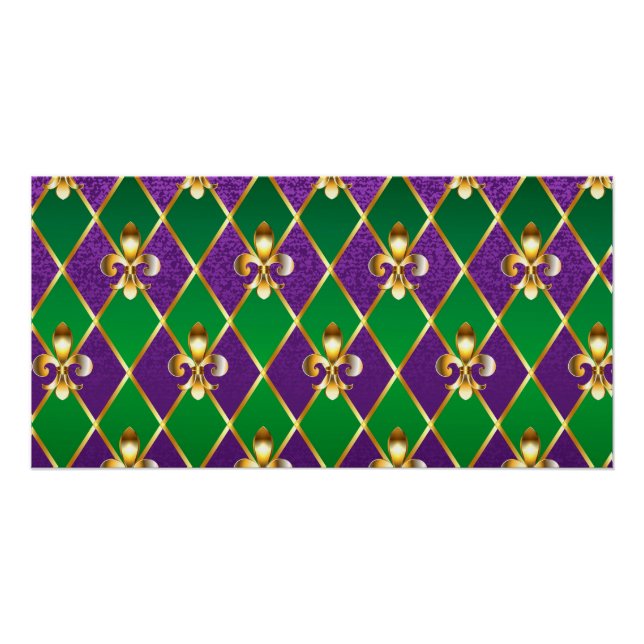 Póster Jewelry Background Mardi Gras (Frente)
