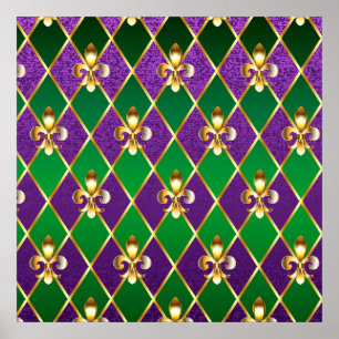 Poster Jewelry Background Mardi Gras