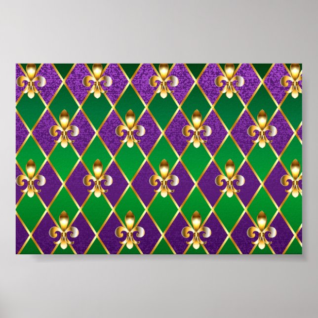 Poster Jewelry Background Mardi Gras (Frente)