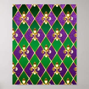 Poster Jewelry Background Mardi Gras