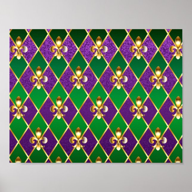 Poster Jewelry Background Mardi Gras (Frente)