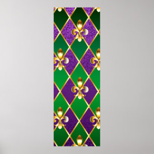 Poster Jewelry Background Mardi Gras