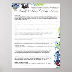 Poster Jewish Wedding Customs Explained - Romantic Forest