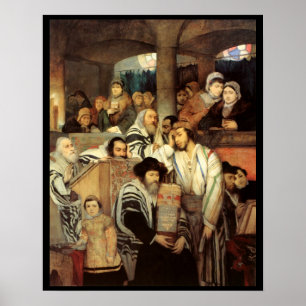 Póster Jews Praying by Maurycy Gottlieb - Circa 1878