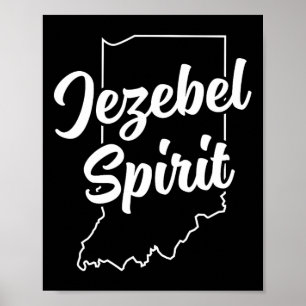 Poster Jezebel Spirit Funny Indiana Pride Blue Dot Em A R
