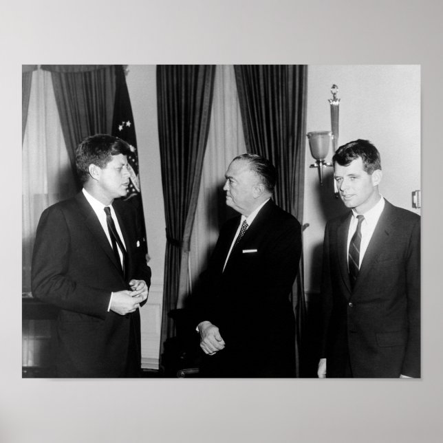 Poster JFK e RFK com J.Edgar Hoover (Frente)