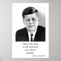 JFK John F. Kennedy Quote Alcançar Muito