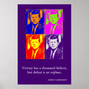 Poster JFK John F. Kennedy Quote Vitória