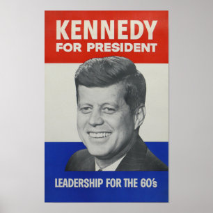 Poster JFK - John Kennedy para o Presidente 🇺 🇸