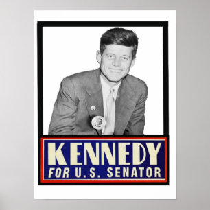 Póster JFK para o senador dos E.U.
