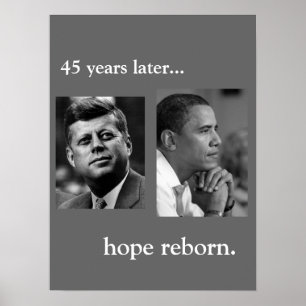 PÓSTER JFK/POSTER DE OBAMA - ESPERANÇA RENASCIDO