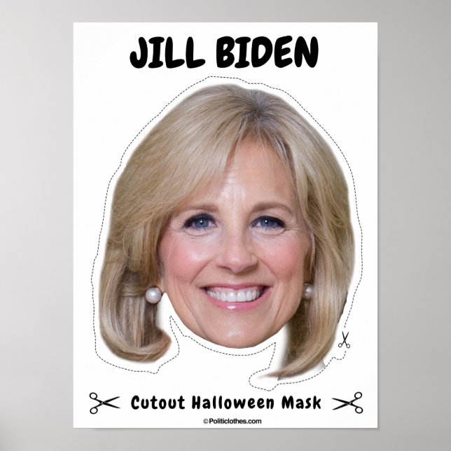 Poster Jill Biden Halloween Mask (Frente)