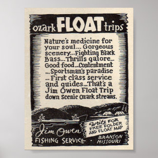 Póster Jim Owen Float Trips