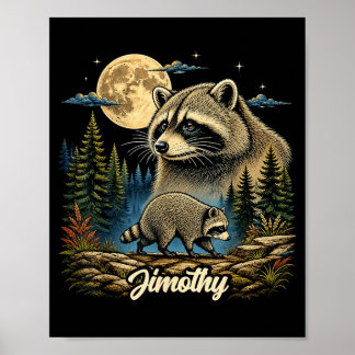Poster Jimothy Guaxinim Divertido Jimothy De Seattle Meme