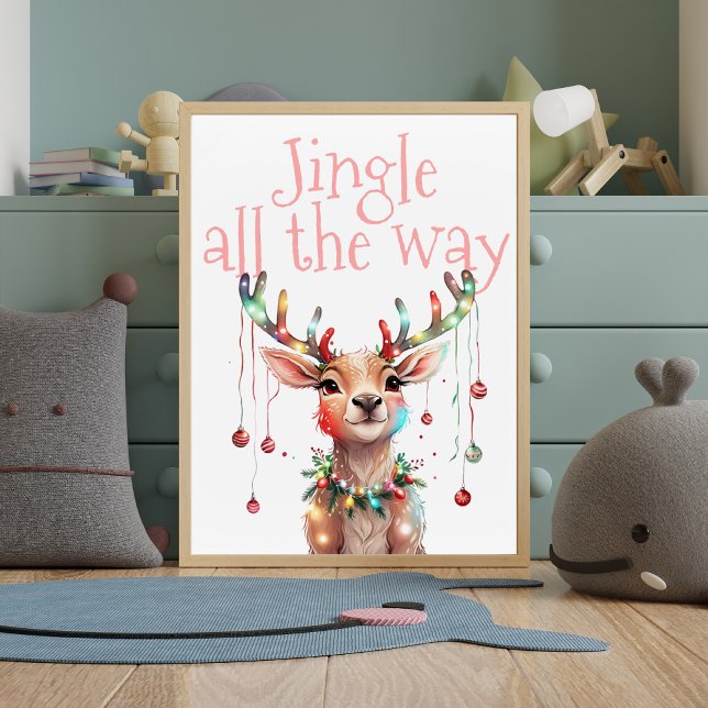 Poster Jingle All Way Reindeer Holiday Fesights (Criador carregado)