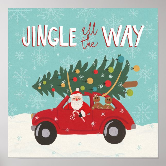 Poster Jingle Por Todo O Caminho | Carro Papai noel (Frente)