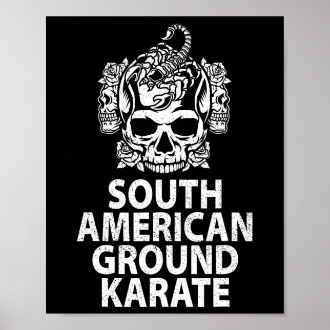 Poster Jiu-jit brasileiro do Ground Karate Bjj (Frente)