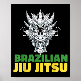 Poster Jiu Jitsu Brasileiro de Grappling - MMA BJJ Dragão