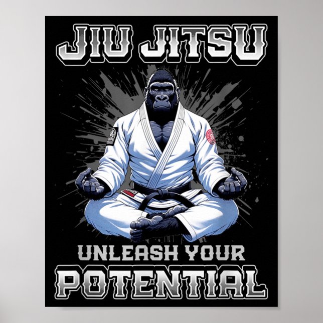 Poster Jiu Jitsu Brasileiro MMA e Grande Grappling BJJ (Frente)