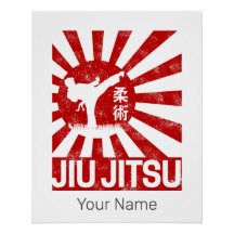 Jiu Jitsu Fighter Japonês Vintage Artes Marciais