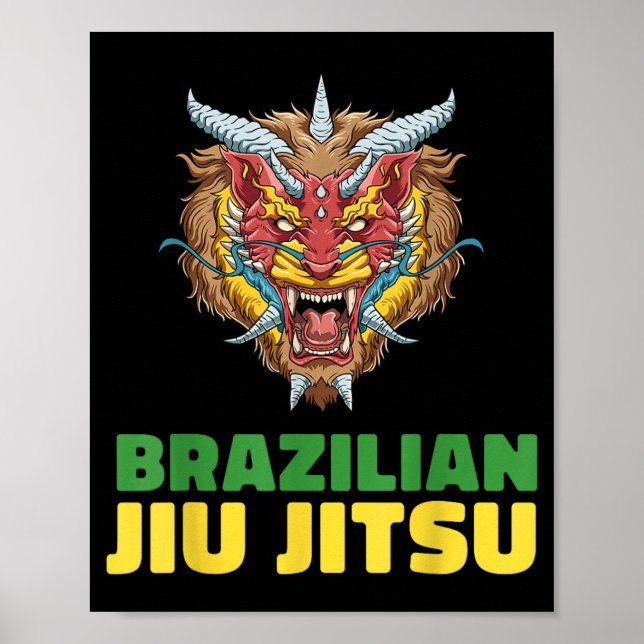 Poster Jiu Jitsu Lion - Jiu Jitsu Brasileiro e Grappling (Frente)