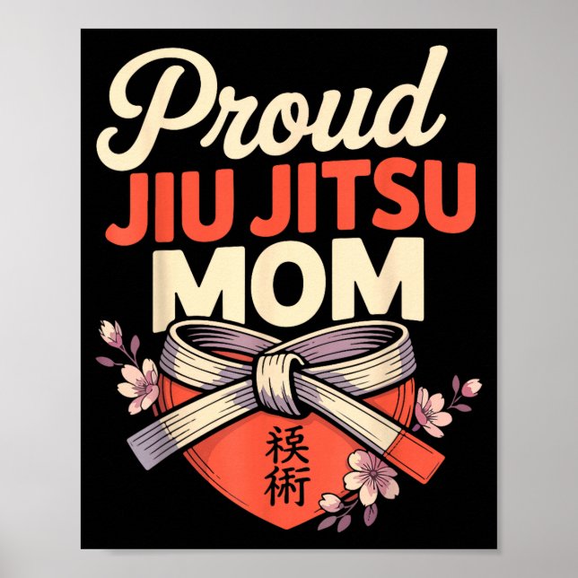Poster Jiu Jitsu Mãe Mãe Retro (Frente)