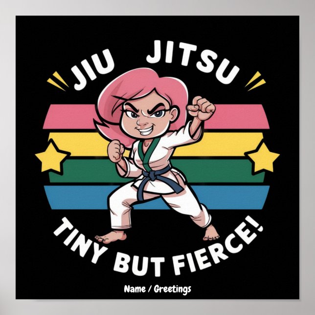 Poster Jiu Jitsu Minúsculo Mas Feroz Dá Poder à Confiança (Frente)