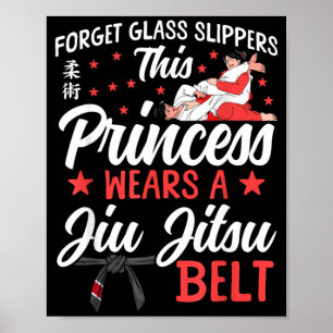 Poster Jiu Jitsu Retro Vintage Esqueça Sapatilhas de Vidr