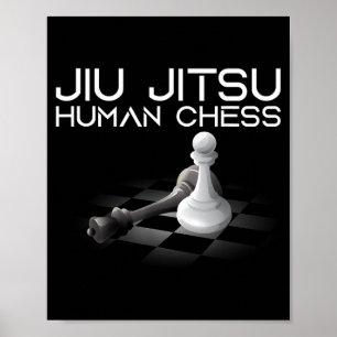 Poster Jiu Jitsu Xadrez Jujitsu Brasileiro MMA