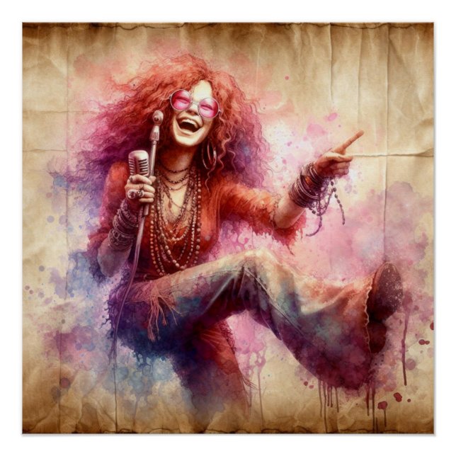 Póster JJ cantando no palco (Frente)