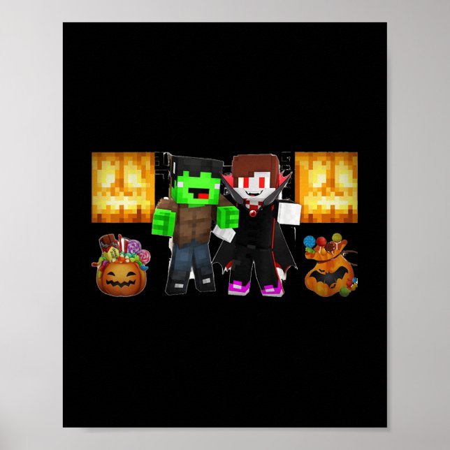 Poster Jj E Mikey! _ Halloween feliz (Frente)