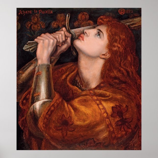 Poster Joan of Arc, c. 1882 apresentada por Dante Gabriel (Frente)