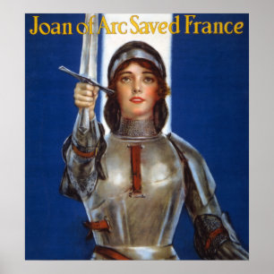 Poster Joana d'Arc French Heroine Knight National Hero