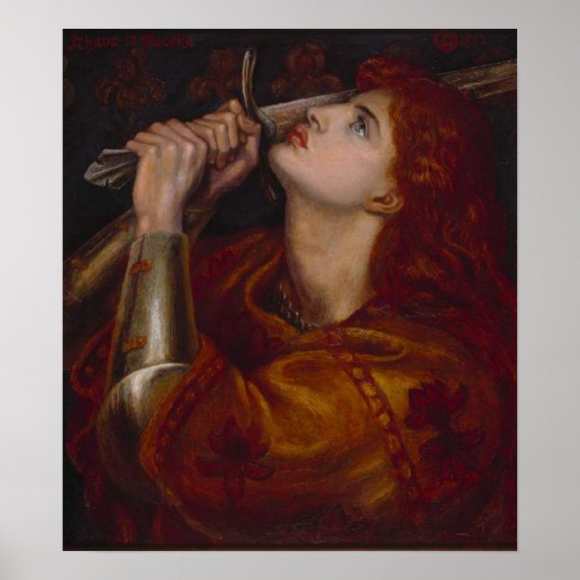 Poster Joana d'Arc por Dante Gabriel Rossetti (Frente)