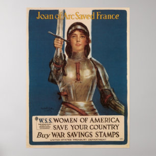 Póster Joana do arco salvar France