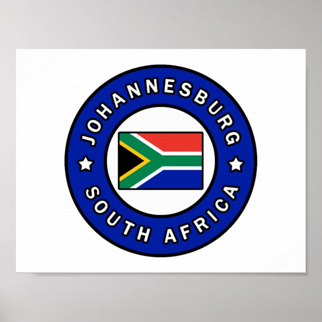 Póster Joanesburgo África do Sul (Frente)