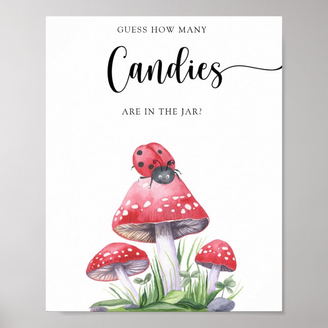 Poster Joaninha - adivinhe quantos doces (Frente)