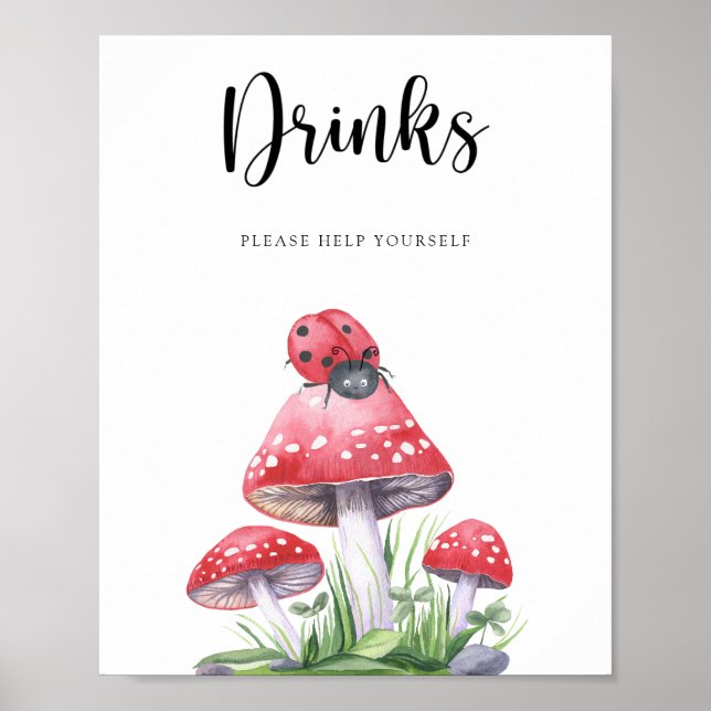 Poster Joaninha - Bebidas à vontade (Frente)