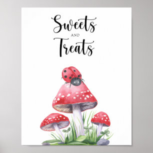 Poster Joaninha - doces e guloseimas chá de bebê