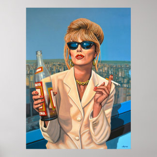 Poster Joanna Lumley como pintura Patsy Stone
