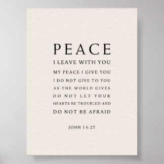 Poster João 14:27 Paz eu vos deixo