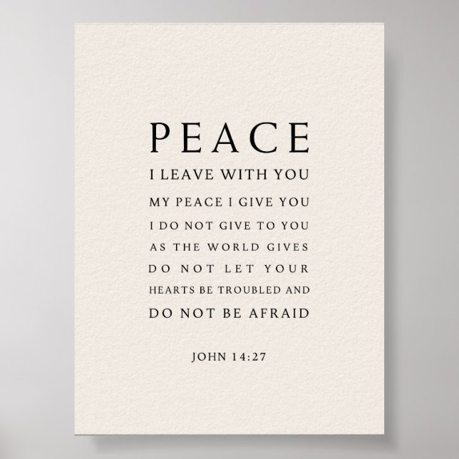 Poster João 14:27 Paz eu vos deixo (Frente)