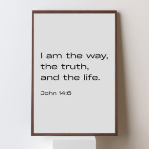 Poster João 14:6 – Versículo Bíblico Minimalista