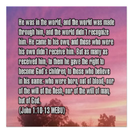 Póster João 1:10-13 WEBU