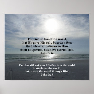 Poster JOÃO 3:16 e JOHN 3:17