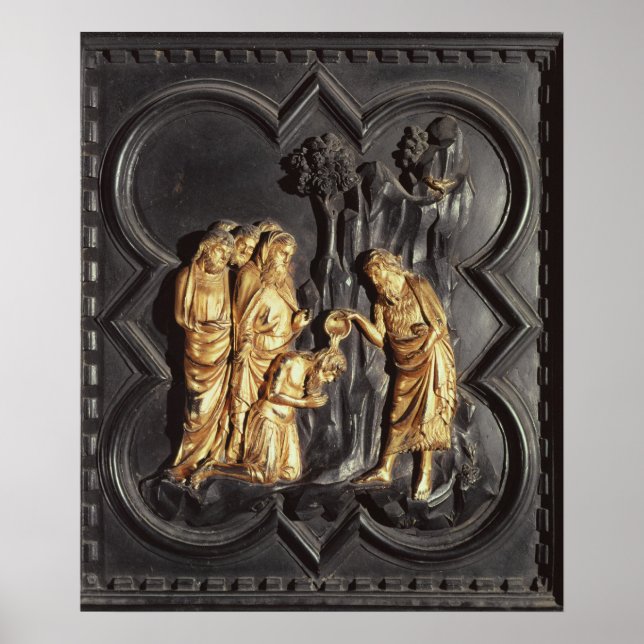 Poster João Batista batizando no rio (Frente)