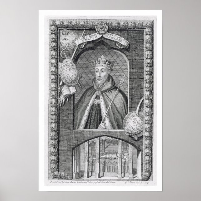 Póster João de Gaunt, Duque de Lancaster (1340-99) após u (Frente)