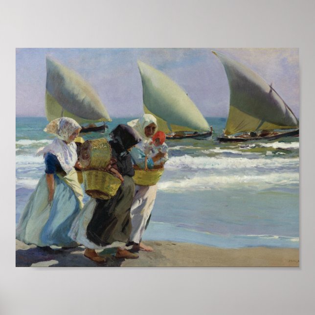 Póster Joaquin Sorolla - As Três Velas (Frente)