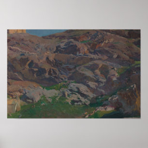 Poster Joaquin Sorolla - Castelo de San Servando, Toledo